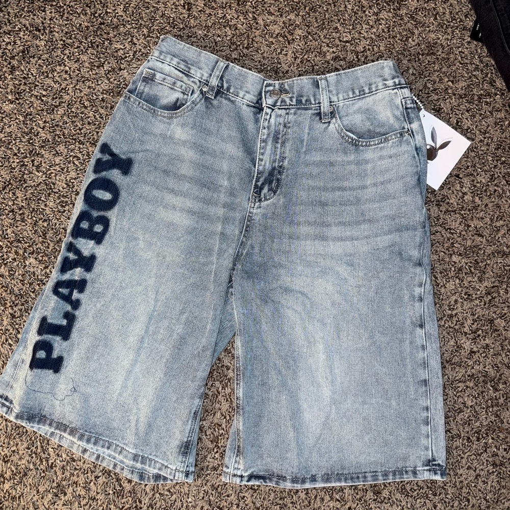 PLAYBOY Blue Denim Women's Shorts